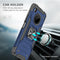 For Huawei Y9a Magnetic Armor Shockproof TPU + PC Case with Metal Ring Holder(Blue)