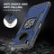 For Huawei Y9a Magnetic Armor Shockproof TPU + PC Case with Metal Ring Holder(Blue)