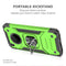 For Huawei Y9a Magnetic Armor Shockproof TPU + PC Case with Metal Ring Holder(Green)