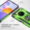 For Huawei Y9a Magnetic Armor Shockproof TPU + PC Case with Metal Ring Holder(Green)