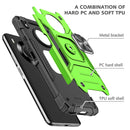 For Huawei Y9a Magnetic Armor Shockproof TPU + PC Case with Metal Ring Holder(Green)