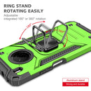 For Huawei Y9a Magnetic Armor Shockproof TPU + PC Case with Metal Ring Holder(Green)