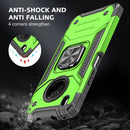 For Huawei Y9a Magnetic Armor Shockproof TPU + PC Case with Metal Ring Holder(Green)