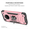 For Huawei Y9a Magnetic Armor Shockproof TPU + PC Case with Metal Ring Holder(Rose Gold)