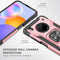 For Huawei Y9a Magnetic Armor Shockproof TPU + PC Case with Metal Ring Holder(Rose Gold)