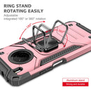 For Huawei Y9a Magnetic Armor Shockproof TPU + PC Case with Metal Ring Holder(Rose Gold)