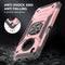 For Huawei Y9a Magnetic Armor Shockproof TPU + PC Case with Metal Ring Holder(Rose Gold)