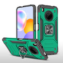 For Huawei Y9a Magnetic Armor Shockproof TPU + PC Case with Metal Ring Holder(Dark Green)