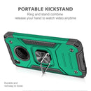 For Huawei Y9a Magnetic Armor Shockproof TPU + PC Case with Metal Ring Holder(Dark Green)