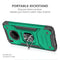 For Huawei Y9a Magnetic Armor Shockproof TPU + PC Case with Metal Ring Holder(Dark Green)