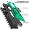 For Huawei Y9a Magnetic Armor Shockproof TPU + PC Case with Metal Ring Holder(Dark Green)