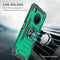 For Huawei Y9a Magnetic Armor Shockproof TPU + PC Case with Metal Ring Holder(Dark Green)