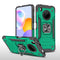 For Huawei Y9a Magnetic Armor Shockproof TPU + PC Case with Metal Ring Holder(Dark Green)