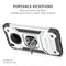 For Huawei Y9a Magnetic Armor Shockproof TPU + PC Case with Metal Ring Holder(Silver)