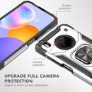 For Huawei Y9a Magnetic Armor Shockproof TPU + PC Case with Metal Ring Holder(Silver)