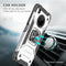 For Huawei Y9a Magnetic Armor Shockproof TPU + PC Case with Metal Ring Holder(Silver)