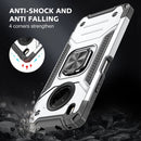 For Huawei Y9a Magnetic Armor Shockproof TPU + PC Case with Metal Ring Holder(Silver)