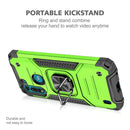 For Motorola Moto G8 Power Lite Magnetic Armor Shockproof TPU + PC Case with Metal Ring Holder(Green)