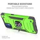 For Motorola Moto G9 Plus Magnetic Armor Shockproof TPU + PC Case with Metal Ring Holder(Green)