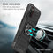 For Samsung Galaxy A02s(EU Version) Magnetic Armor Shockproof TPU + PC Case with Metal Ring Holder(Black)