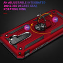 For Xiaomi Redmi Note 8 Pro Armor Shockproof TPU + PC Protective Case with 360 Degree Rotation Holder(Silver)