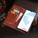 For OPPO Realme C21 idewei Crazy Horse Texture Horizontal Flip Leather Case with Holder & Card Slots & Wallet(Brown)