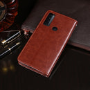 For TCL 20 SE idewei Crazy Horse Texture Horizontal Flip Leather Case with Holder & Card Slots & Wallet(White)