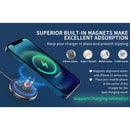 Mriowiz M-2001W 15W Desktop MagSafe Magnetic Wireless Charger for iPhone 12 Series, with USB + USB-C / Type-C Data Cable & Holder
