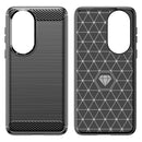 For Huawei P50 Pro Brushed Texture Carbon Fiber TPU Case(Black)