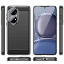 For Huawei P50 Pro Brushed Texture Carbon Fiber TPU Case(Black)
