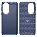 For Huawei P50 Pro Brushed Texture Carbon Fiber TPU Case(Blue)