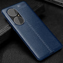 For Huawei P50 Pro Litchi Texture TPU Shockproof Case(Blue)