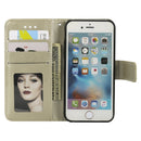 Totem Flower Embossed Horizontal Flip TPU + PU Leather Case with Holder & Card Slots & Wallet For iPhone 6(Gold)