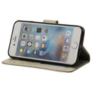 Totem Flower Embossed Horizontal Flip TPU + PU Leather Case with Holder & Card Slots & Wallet For iPhone 6(Gold)