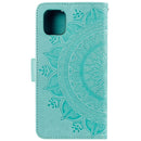 Totem Flower Embossed Horizontal Flip TPU + PU Leather Case with Holder & Card Slots & Wallet For iPhone 11 Pro(Green)