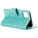 Totem Flower Embossed Horizontal Flip TPU + PU Leather Case with Holder & Card Slots & Wallet For iPhone 11 Pro(Green)
