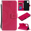 Totem Flower Embossed Horizontal Flip TPU + PU Leather Case with Holder & Card Slots & Wallet For iPhone 11 Pro(Red)