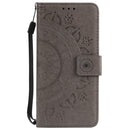 For LG G6 Totem Flower Embossed Horizontal Flip TPU + PU Leather Case with Holder & Card Slots & Wallet(Grey)