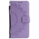 For LG G6 Totem Flower Embossed Horizontal Flip TPU + PU Leather Case with Holder & Card Slots & Wallet(Purple)
