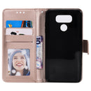 For LG G6 Totem Flower Embossed Horizontal Flip TPU + PU Leather Case with Holder & Card Slots & Wallet(Rose Gold)