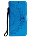 For Huawei Mate 20 Lite Totem Flower Embossed Horizontal Flip TPU + PU Leather Case with Holder & Card Slots & Wallet(Blue)
