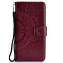For Huawei Mate 20 Lite Totem Flower Embossed Horizontal Flip TPU + PU Leather Case with Holder & Card Slots & Wallet(Brown)