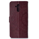 For Huawei Mate 20 Lite Totem Flower Embossed Horizontal Flip TPU + PU Leather Case with Holder & Card Slots & Wallet(Brown)