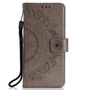 For Huawei Mate 20 Lite Totem Flower Embossed Horizontal Flip TPU + PU Leather Case with Holder & Card Slots & Wallet(Grey)