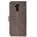 For Huawei Mate 20 Lite Totem Flower Embossed Horizontal Flip TPU + PU Leather Case with Holder & Card Slots & Wallet(Grey)