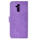 For Huawei Mate 20 Lite Totem Flower Embossed Horizontal Flip TPU + PU Leather Case with Holder & Card Slots & Wallet(Purple)