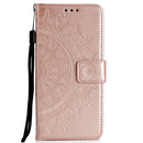 For Huawei Mate 20 Lite Totem Flower Embossed Horizontal Flip TPU + PU Leather Case with Holder & Card Slots & Wallet(Rose Gold)