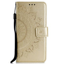 For Huawei Mate 20 Lite Totem Flower Embossed Horizontal Flip TPU + PU Leather Case with Holder & Card Slots & Wallet(Gold)