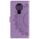 For Nokia 5.3 Totem Flower Embossed Horizontal Flip TPU + PU Leather Case with Holder & Card Slots & Wallet(Purple)