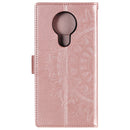 For Nokia 5.3 Totem Flower Embossed Horizontal Flip TPU + PU Leather Case with Holder & Card Slots & Wallet(Rose Gold)